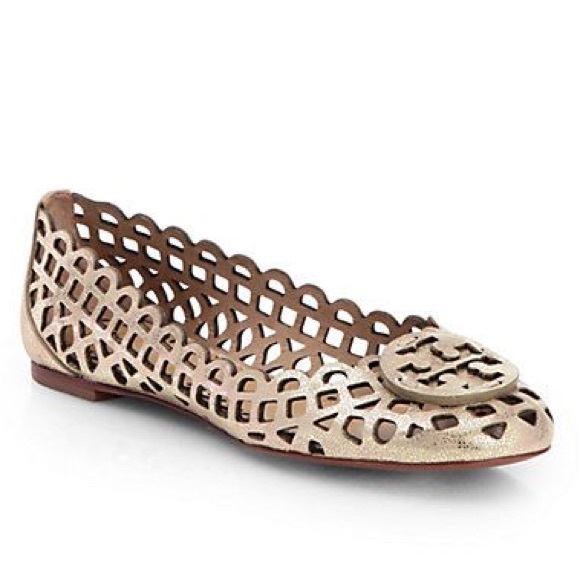 tory burch perforated flats